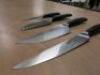 Set of 4 Zyliss Chef Control Knives to Include: 1 x 11.5cm Paring Knife, 1 x 20cm Chef Knife, 1 x 20cm Carving Knife & 1 x 12cm Santoku Knife. RRP £90. NOTE: Over 18yrs Only Proof of Age Required. - 6