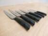 Set of 6 Zyliss Chef Control Knives to Include: 2 x 11.5cm Paring Knife, 2 x 20cm Carving Knife & 2 x 12cm Santoku Knife. RRP £128. NOTE: Over 18yrs Only Proof of Age Required. - 2