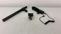 Pair of Microphones to Include: 1 x Sennheiser Shotgun Microphone & 1 x Prosound BV57 Camera Mounted Condense Microphone.