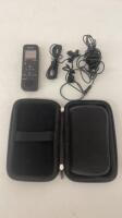 Sony Digital Voice Recorder with Built In USB, Model ICD-PX370, S/N 1714462. Comes with 2 Microphones & Carry Case.