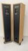 Pair of TDL Floor Standing Loud Speakers, Model Nucleus KV6. Comes with Quantity of Speaker Wire. Size H100cm x W20cm x D27cm. NOTE: slight damage to casing as viewed/pictured. - 4