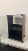 Rotel Retro Hi-Fi Mobile Glass Door Cabinet with 1 Shelf. Size H76cm x W47cm x D40cm