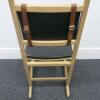4 x Neri & Hu Designed Shaker Ladder Back Dining Chairs, Manufactured In Portugal by De-La-Espada. American White Oak Frame and Upholstered in Black Leather with Optional Black Leather Back Cushion. Size H114cm. RRP £4032.00 - 6