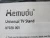 Boxed/New Hemudu Universal TV Stand with Glass Base, Model HT02B-001. - 5