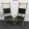 Pair of Neri & Hu Designed Shaker Ladder Back Dining Chairs, Manufactured In Portugal by De-La-Espada. American White Oak Frame and Upholstered in Black Leather with Optional Black Leather Back Cushion. Size H114cm. RRP £2016.00