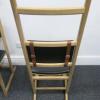 Pair of Neri & Hu Designed Shaker Ladder Back Dining Chairs, Manufactured In Portugal by De-La-Espada. American White Oak Frame and Upholstered in Black Leather with Optional Black Leather Back Cushion. Size H114cm. RRP £2016.00 - 5