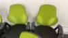 5 x Realspace Office Swivel Chair with Lime Green Mesh Back & Black Hopsack Seat. - 3