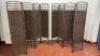 Pair of Woven 5 Sectioned Fold Out Room Dividers, Size H 170cm (Approx. 200cm width).