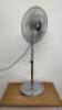 Homebase 16" Chrome Height Adjustable Floor Standing Oscillating 3 Speed Fan. NOTE: requires knob.