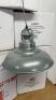 8 x Mini Sun Duomo Industrial Grey Pendant Shade Ceiling Light, Model 24639, In Original Box. - 2