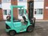 Mitsubishi LPG Fork Lift Truck, Model FG18K, S/N EF25A-85623, 4012 Hrs, DOM 2002, Side Shift, Max Fork Height 3M, Weight Capacity 1600kg. Comes with 2 Spare Gas Bottles: - 9