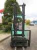 Mitsubishi LPG Fork Lift Truck, Model FG18K, S/N EF25A-85623, 4012 Hrs, DOM 2002, Side Shift, Max Fork Height 3M, Weight Capacity 1600kg. Comes with 2 Spare Gas Bottles: - 11