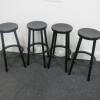 4 x Naoto Fukasawa Designed Magis Deja-Vu Aluminium High Bar Stool, Finished in Black. H76cm. RRP £1088.00 - 2