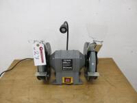 Titan 200mm Electric Bench Grinder, Model TTB521GRB. NOTE: Missing 1 Plastic Guard.