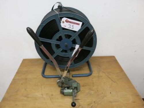 Strapping Machine with Tensioner & Reel of Polypropylene Strapping.