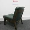 Pair of Neri & Hu Designed Lounge Chairs, Manufactured In Portugal by De-La-Espada. Black Stained Walnut Frame and Upholstered in Green Leather. Size H70cm. RRP £4400.00 - 5