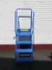 Mobile Safety Steps, Overall Height 1.9m, Platform Height 1.m, Capacity 150kg.