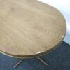Coffee Table with Heavy Duty Brass Coloured Metal Base and Wooden Top, Size H42cm x D49cm x W120m - 4