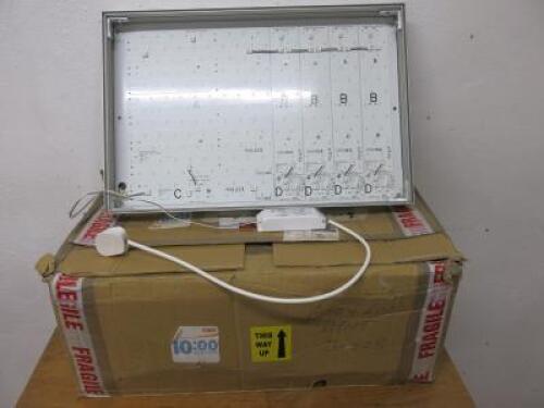 Box Containing 4 x LED Aluminum Cased LightBoxes with Power Supplies. Size 60cm x 40cm . NOTE: requires final facia.