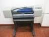 HP Designjet 500 Plus Wide Format Printer, Model C7769F, S/n SG667D203G. NOTE: system error on start up (As Viewed/Pictured).