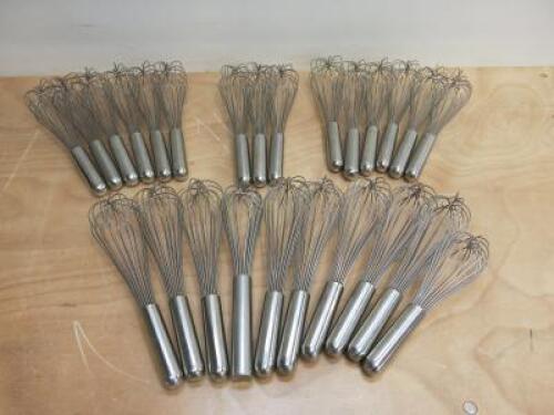 25 x Stainless Steel Wire Whisks.