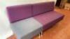 Orangebox 2 Piece Perimeter 3 Seater Sofa in Purple & Grey Upholstery on Metal Legs. Size H83cm x W182cm x D65cm. - 2