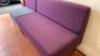 Orangebox 2 Piece Perimeter 3 Seater Sofa in Purple & Grey Upholstery on Metal Legs. Size H83cm x W182cm x D65cm. NOTE: leg requires attention - 3