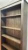 Stained Pine Wooden Open Fronted Bookcase with 4 Shelves, Size H214cm x W122cm x D36cm. - 4