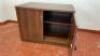 Walnut Effect Wooden 2 Door 1 Shelf Cabinet with Keys. Size H72cm x W97cm x D60cm. - 4