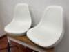 6 x DSW Style White Dining Chair with Natural Leg Finish. - 2