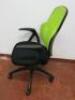 Realspace Office Swivel Chair with Lime Green Mesh Back & Black Hopsack Seat. - 3