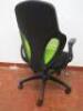 Realspace Office Swivel Chair with Lime Green Mesh Back & Black Hopsack Seat. - 4