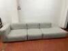VIADUCT Mags Soft Upholstered in Divina M&eacute;lange 120. Comprising of 1 LH Wide Module, 1 Narrow Module & 1 Lounge Module.