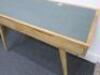 Light Wood Office Desk with 2 Drawers & Felt Top. Size H77cm x W105cm x D51cm. - 3