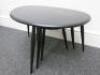 Ercol Nest of 3 Black Painted Wood Side Tables. Size H40cm. - 5