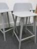 3 x Muuto Nerd Grey Painted Wooden Stools. Size H80cm. - 2