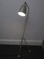 Metal Floor Standing Tripod Leg Lamp, Colour Grey, Size H126cm.