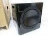 Monitor Audio Radius 390 Subwoofer Speaker in Black, S/N V2ML390A2790. Comes in Original Box. - 2