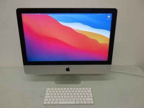 Apple 21" iMac, Model A1418, (2017) Running Mac OS Big Sur 11.1. 2.3 Ghz Dual Intel Core i5,Intel Iris Plus Graphics 640 1536mb, 8GB RAM, 1TB SATA Disk Storage. Comes with Power Supply, Apple Wireless Keyboard, Mouse & Original Box.