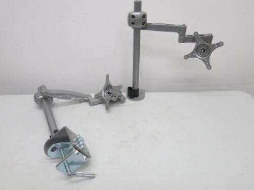 Pair of Desk Monitor Brackets with Clamps.