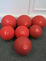 7 x Jordon Red Tyre Tread Medicine Training Balls to Include: 1 x 15kg, 2 x 12kg, 1 x 9,Kg, 2 x 7kg & 1 x 5kg.