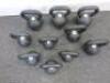 10 x Jordon Design Kettlebell Training Weights to Include: 2 x 24kg, 1 x 20kg, 2 x 16kg, 3 x 12kg & 2 x 8kg. - 2