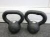 Pair of 8kg Jordon Design Kettlebell Training Weights.