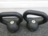 Pair of 8kg Jordon Design Kettlebell Training Weights. - 2