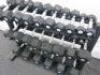 24 x Bodymax Dumbbell Training Weights to Include: 2 x 20kg, 2 x 15kg, 2 x 12.5kg, 2 x 10kg, 2 x 8kg, 2 x 7kg, 2 x 5kg, 2 x 6 2 x 4kg, 2 x 3kg, 2 x 2kg, 2 x 1kg. Comes with Body Power Rack. - 2