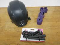 Lid Plico Foldable Helmet with Resistance Strap & Skipping Rope.