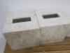 Quantity of Bathroom Ware Accessories to Include: 2 x Mother of Pearl Effect Tissue Box Covers, 2 x Marble Pots with Lids, 4 x Tumblers & 2 Kronorg Marieberg 50 x 80cm Roll Out Bathroom Mat. - 5