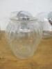 3 x Glass Jars with Lids & 1 x Vase. - 3