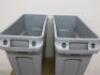 2 x Rubbermaid Slim Jim Commercial Waste Bins. - 2