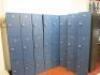 8 Banks of Probe 3 Door Coded Lockers in Dark Blue. NOTE: 1 x locker is damaged (As Viewed/Pictured). - 2